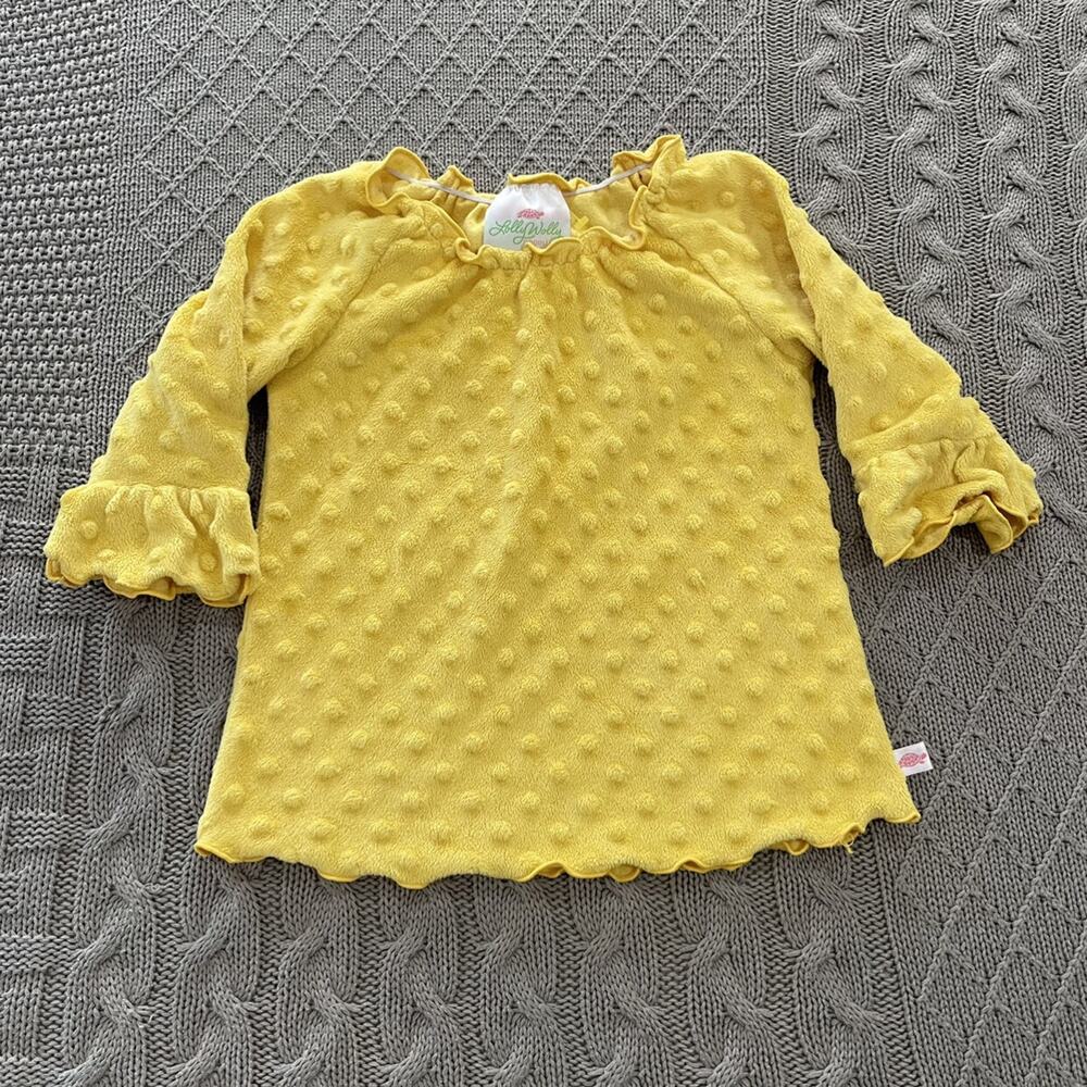 Lolly Wolly Doodle Mustard Yellow Popcorn Top ~ 2